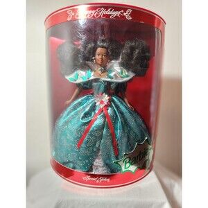 1995 HAPPY HOLIDAY AFRICAN AMERICAN BARBIE SPECIAL EDITION NRFB MATTEL 14124